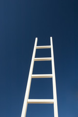 white stair to success