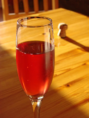 Verre de champagne rosé