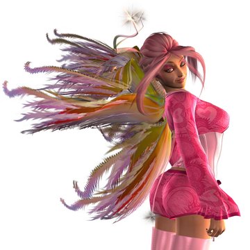 Beautiful Sexy  Pink Fairy Magic Girl Profile