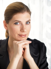 Portrait of the young beautiful businesswoman