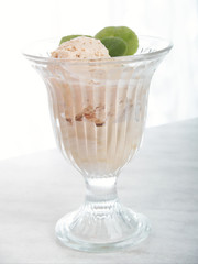 Vase with ice-cream