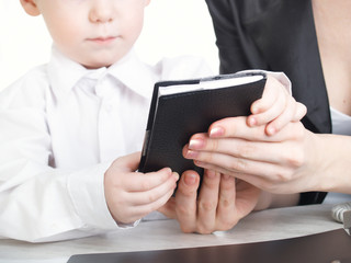 The little boy the big boss