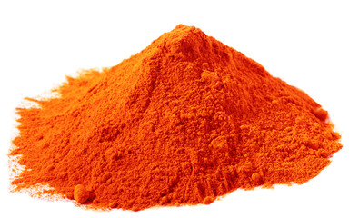 spices - pile of Red Coloring Food over white © Elena Moiseeva