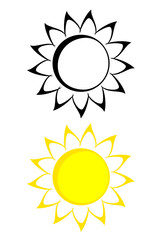 A tribal sunflower tattoo set