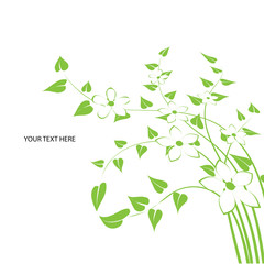 Abstract background with nature symbol