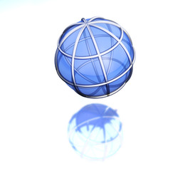 Sphere moderne 3D fond blanc