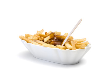 french fries with ketchup