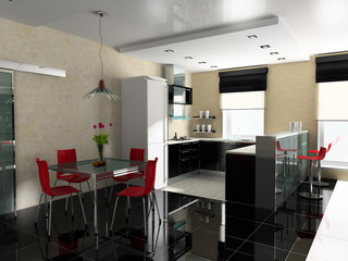 Interior of kitchen