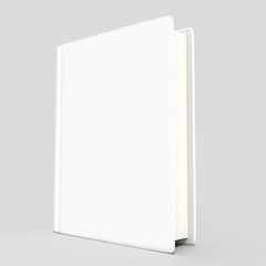 white book isolated on grey background