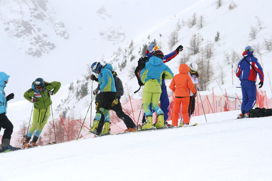 ski race - on the track