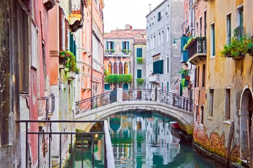 Deurstickers Venetian canal © Sailorr