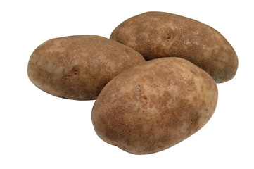 Fototapeta na wymiar Potatoes Isolated