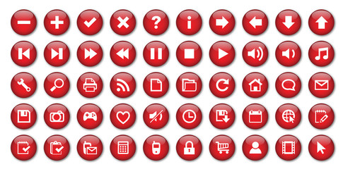 Web Buttons Poster (red)