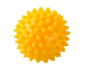Fototapete Ballsport Prickly massage ball isolated on white