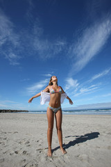 Fototapeta premium woman in the beach