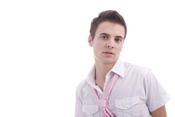 Young casual boy posing