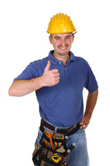 friendly man tool think positive