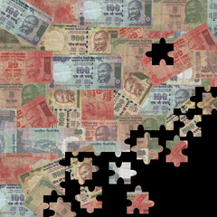 Rupees jigsaw background