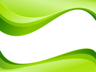 Green ecology wave background template