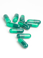 Pills on a white background