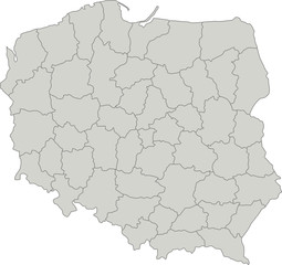 Karte Polen - obrazy, fototapety, plakaty
