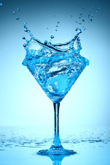 blue coctail splash