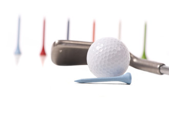 Golf Ball and Tee