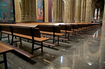 pew in cathedral