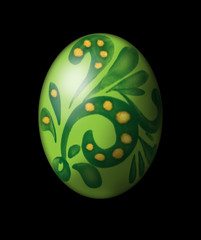 Osterei grün + Gold