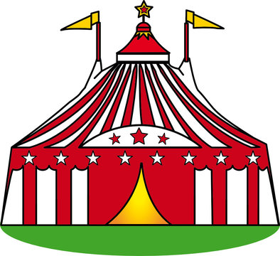 circus tent on grass