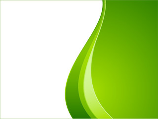 Green ecology wave background template