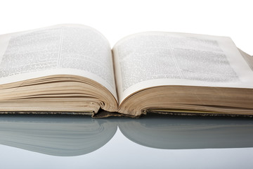 Opened antique encyclopedia