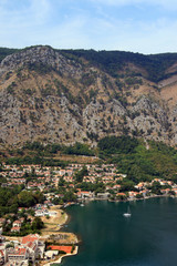 Fototapeta na wymiar Montenegro. Adriatic sea. The Bay of Kotor (Boka Kotorska).