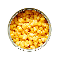 tin can with sweet corn