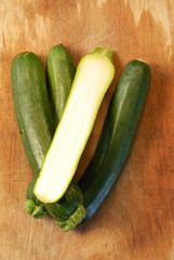 courgettes coupe