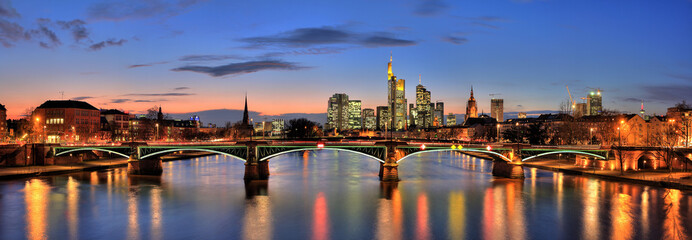 Panorama von Frankfurt am Main - obrazy, fototapety, plakaty