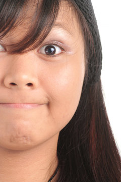 half face smaking face