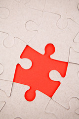 Piece missing from jigsaw puzzle