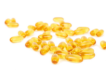 Yellow vitamin E pills