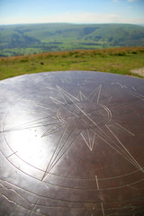 mam tor Peak District, trig point, triangulation point, navigation