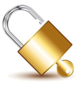 Key and padlock icon