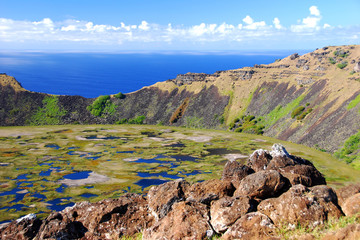 Rano Kau crater lake - Easter Island (Rapa Nui)