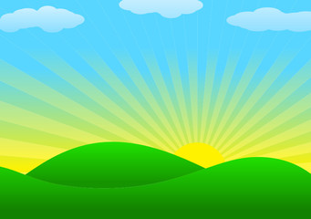 Background with sun