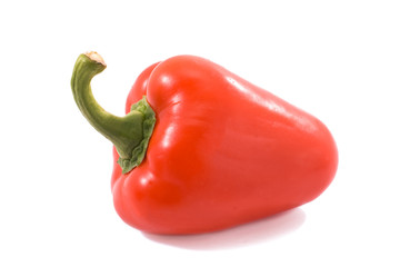 Red pepper isolated on white background.