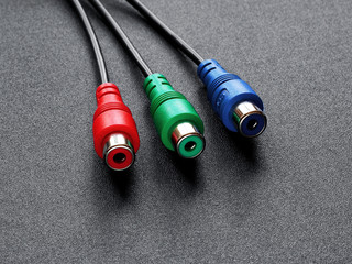 RGB component cable on black