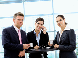 Businesspeople having coffee break