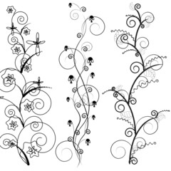 Abstract  vector  flowers