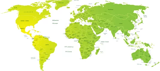 Foto op Plexiglas Map of world © jelena zaric