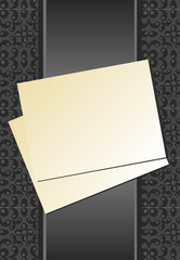 sheet of paper ribbon gray