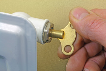 using key to bleed radiator